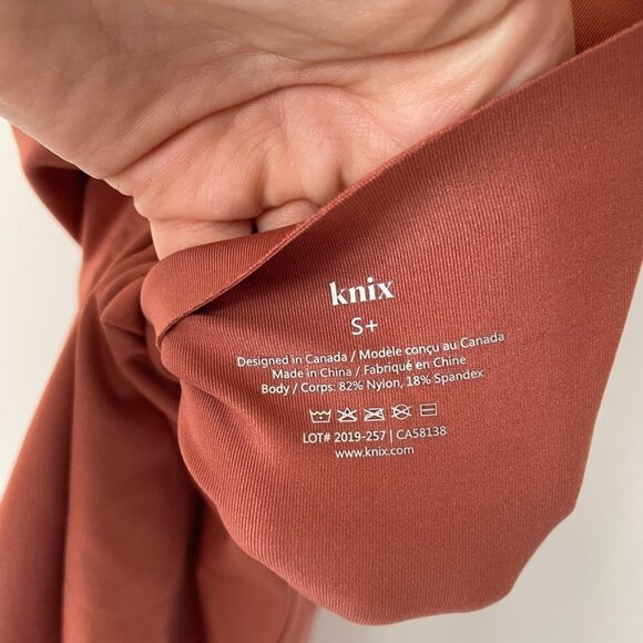 Knix Peak A Boo One Piece Swim Suit Rust Red Orange Sz S+ - Picture 7 of 9